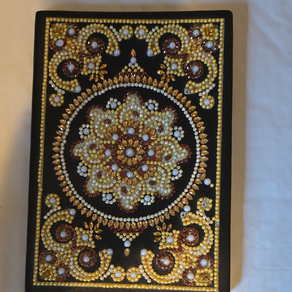 Embellished Black and Gold Decorative Box